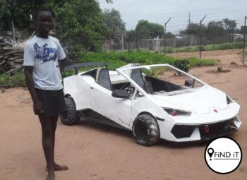 Jong man bou sy eie ‘Lamborghini’ uit afvalmateriaal