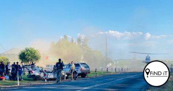 ROCKET-lugambulans help vrou na ernstige motorongeluk