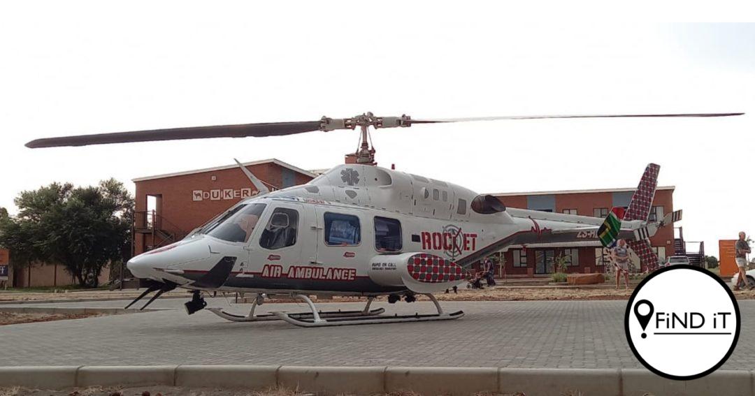 Die pasiënt is per ROCKET-lugambulans na Bloemfontein Mediclinic gevlieg.