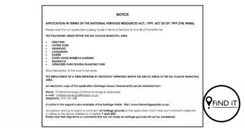 Notice for public participation: Deployment of fibre by Frogfoot in heritage areas