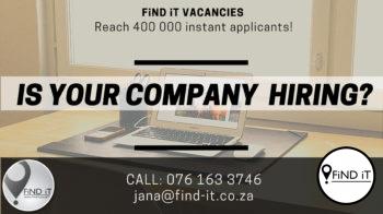 Adverteer jou werksgeleenthede op FiND iT