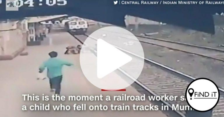 Kyk! Video wys spoorwegwerker wat kind van trein red