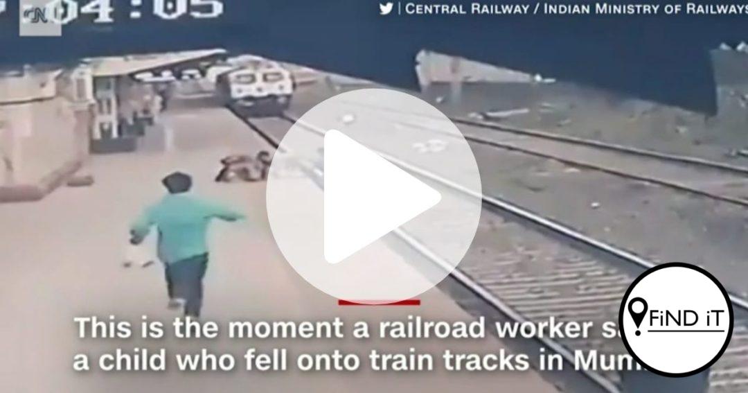 Kyk! Video wys spoorwegwerker wat kind van trein red