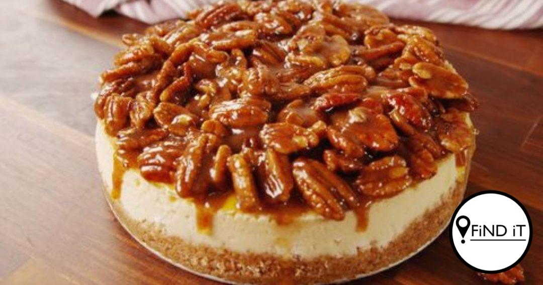 Pekanneut-karamelkaaskoek