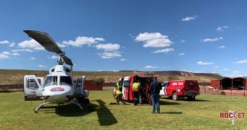 ROCKET HEMS na ongeluk op myn gestuur