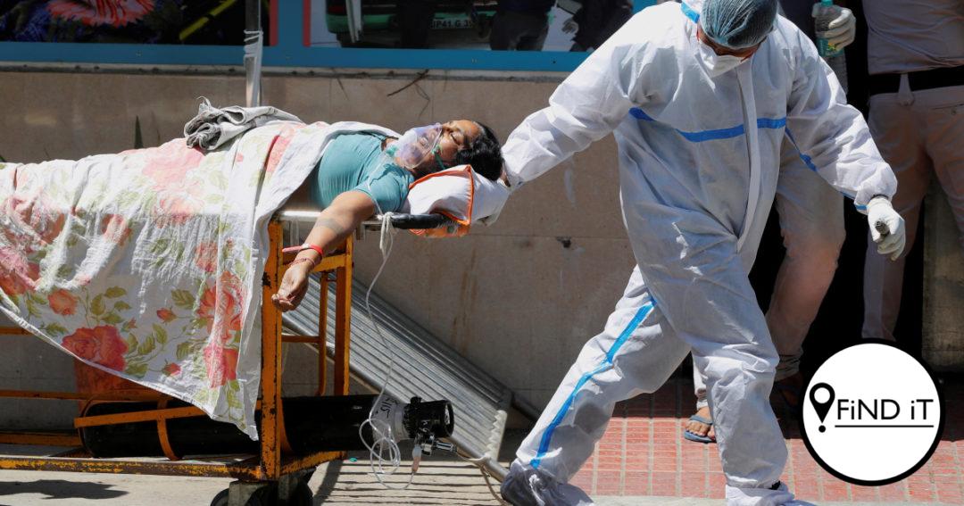KYK: Foto’s en video’s wys Covid-19-pasiënte buite Indië-hospitale lê