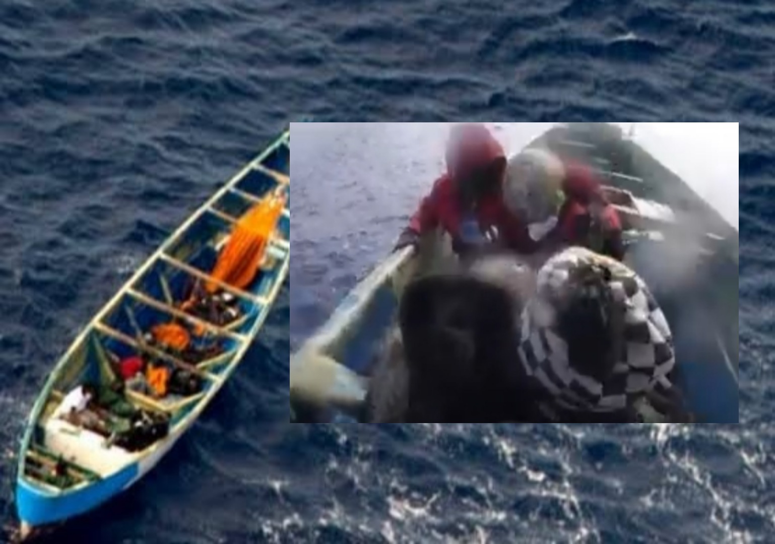 Meisie (17) en twee ander oorleef 22 dae op reddingsboot (Foto: Skermgreep uit die video)