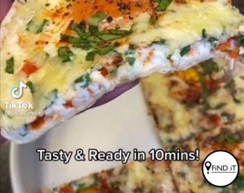 Gesonde ontbyt-pizza