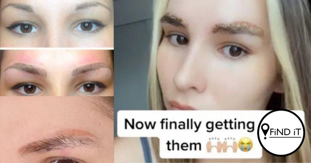 Microblading-nagmerrie: Vrou wys wenkbroue vier jaar later