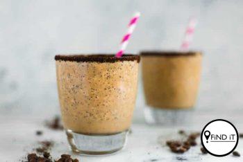 Gesonde ontbyt- koffie-smoothie