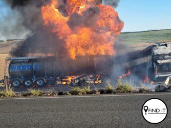 Petroltenkwa ontplof op N3, verskeie beseer