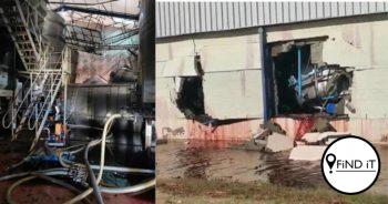 50 000 liter se rooiwyn loop uit toe wyntenk ineenstort