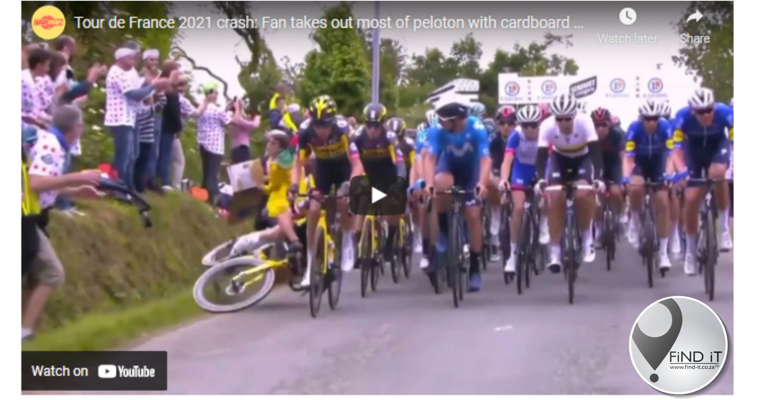 KYK: Polisie op soek na vrou wat groot Tour de France-botsing veroorsaak