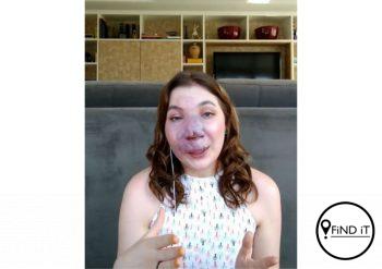 A woman born with a red blotch on her face and who developed 'tumours' in her nose and lips when she was just nine years old has said she has learned to love her face, and no longer tries to hide it.