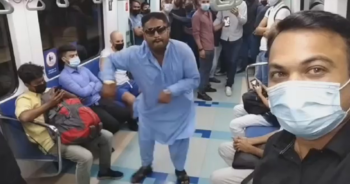 Man arrested for joyful dance on Dubai tube without face mask