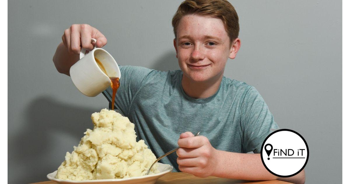 It totally made sense as he has spent practically all of his life eating nothing but mash potatoes. "