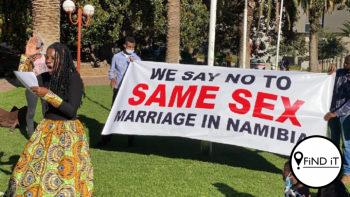 Kerke in Namibië protesteer teen homoseksualiteit