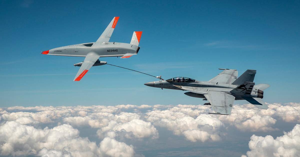 Boeing MQ 25 Drone conducts worlds first unmanned aerial refuelling