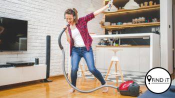 Maak huis skoon en verbrand kalorieë
