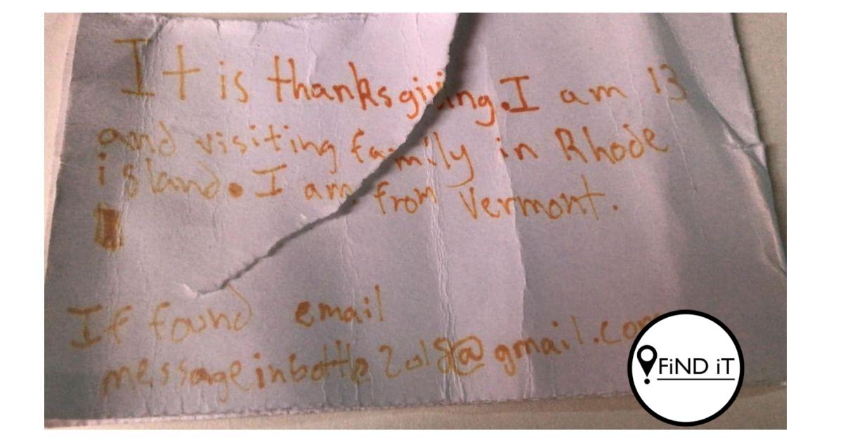 A message in a bottle sent by a teen boy in Rhode Island, USA, in 2018 has been found by another teen boy 2,400 miles away in the Azores.