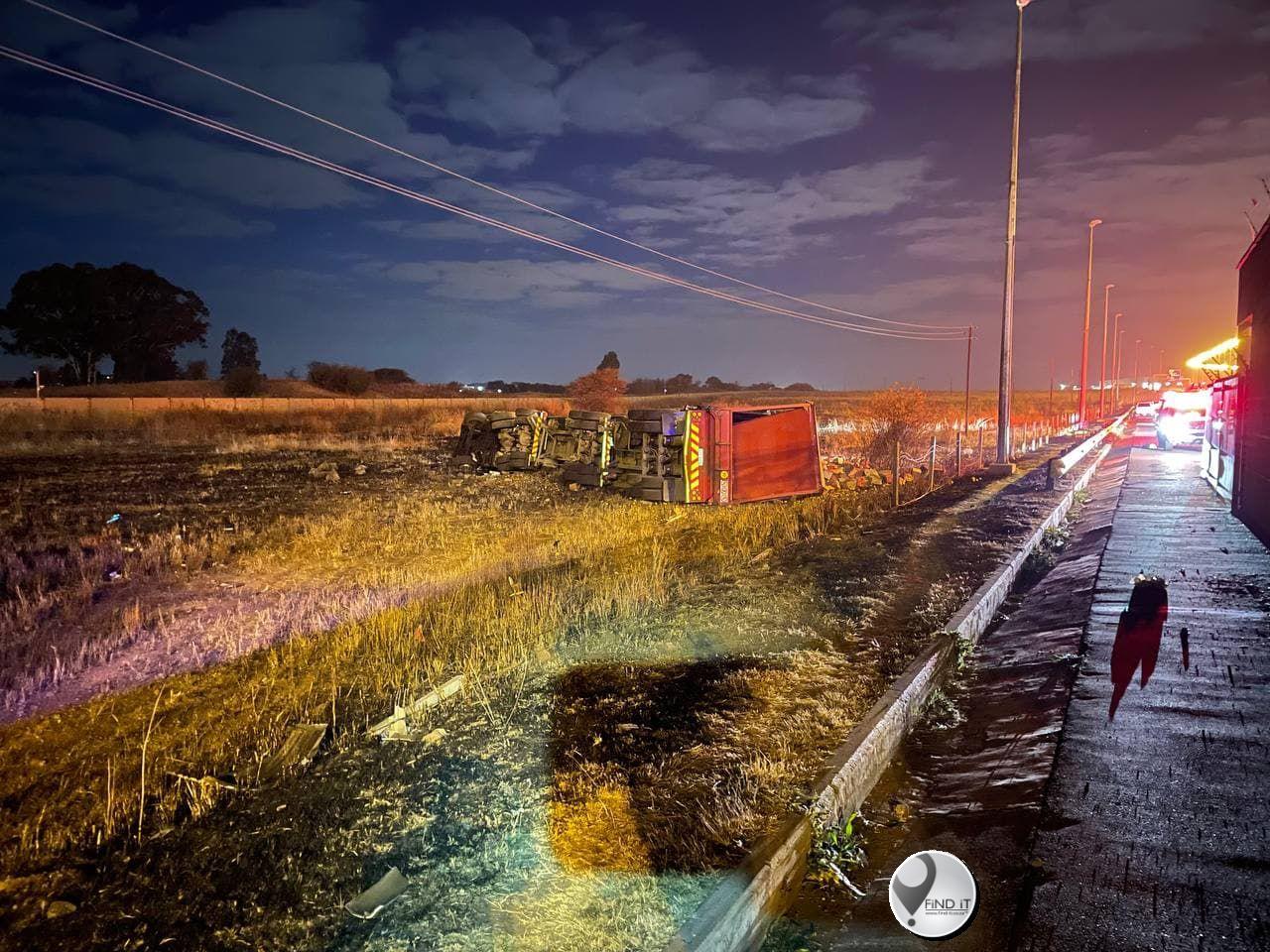 Man se twee bene op ongelukstoneel geamputeer