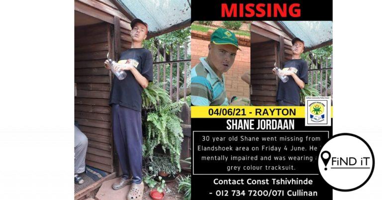 Shane Jordaan al meer as twee weke vermis