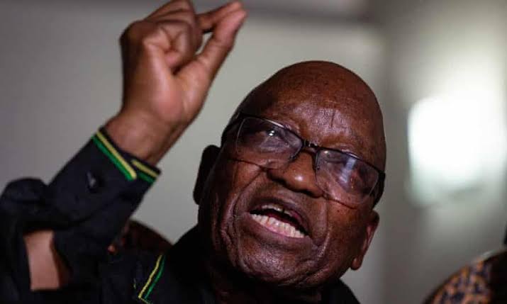 Oudpres. Jacob Zuma hou mediakonferensie (Foto: The Guardian)