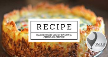 Hash brown Crust Bacon & Cheddar Quiche