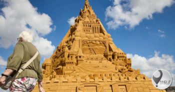 World’s tallest sandcastle completed