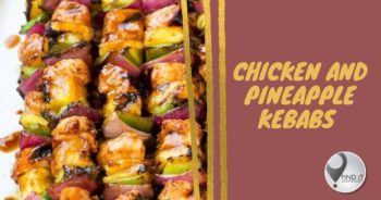 Chicken and pineapple kebabs