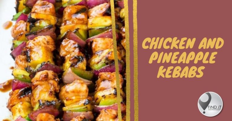 Chicken and pineapple kebabs