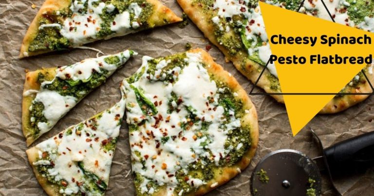 Cheesy Spinach Pesto Flatbread