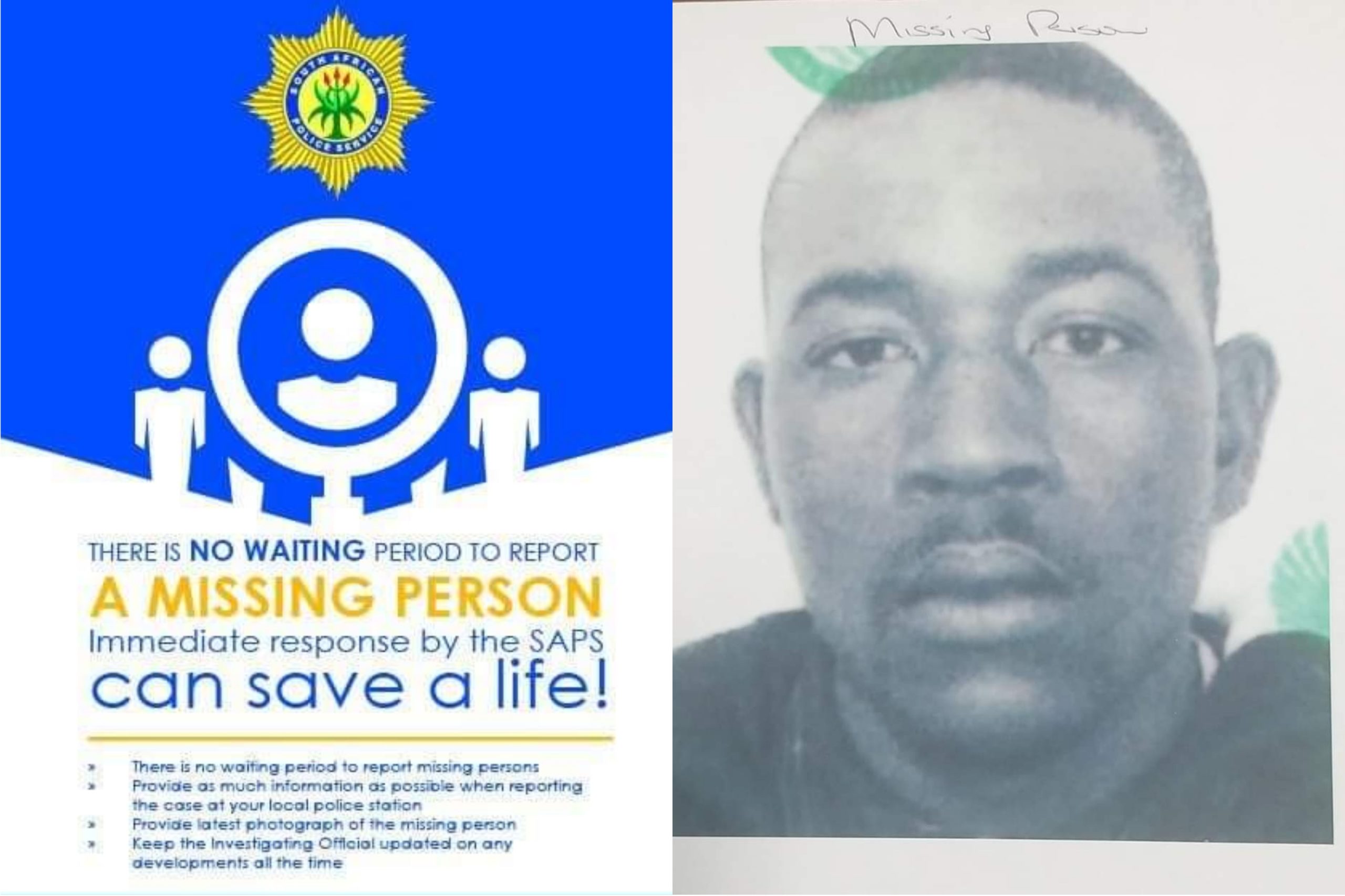 Polisie op soek na vermiste man (41) (Foto: The South African Police Service, Facebook)
