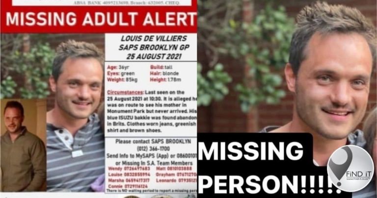 Bloed in vermiste Louis de Villiers se bakkie gevind