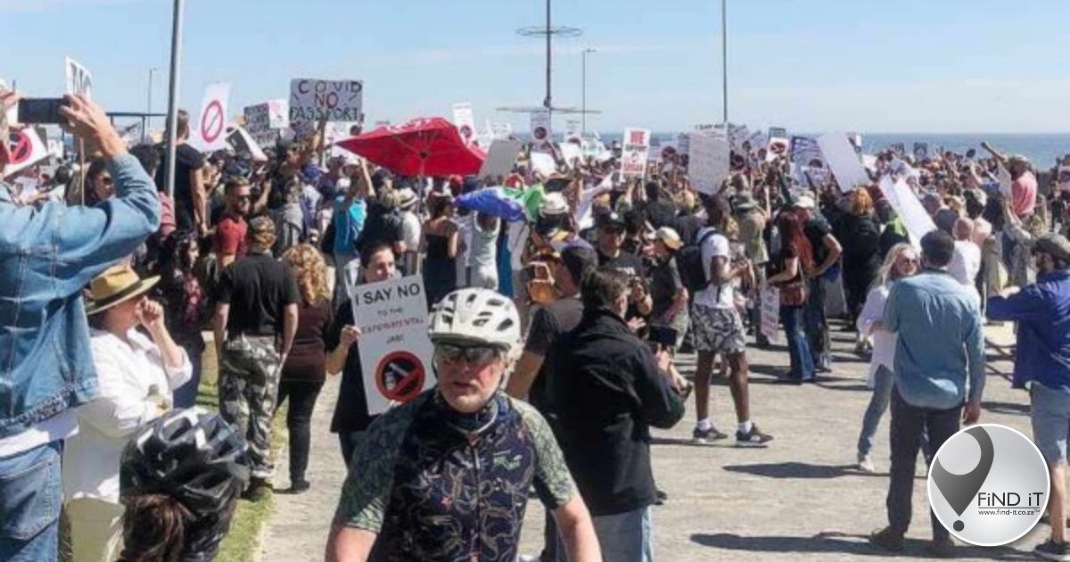 Criminal action after maskless protest at Sea Point