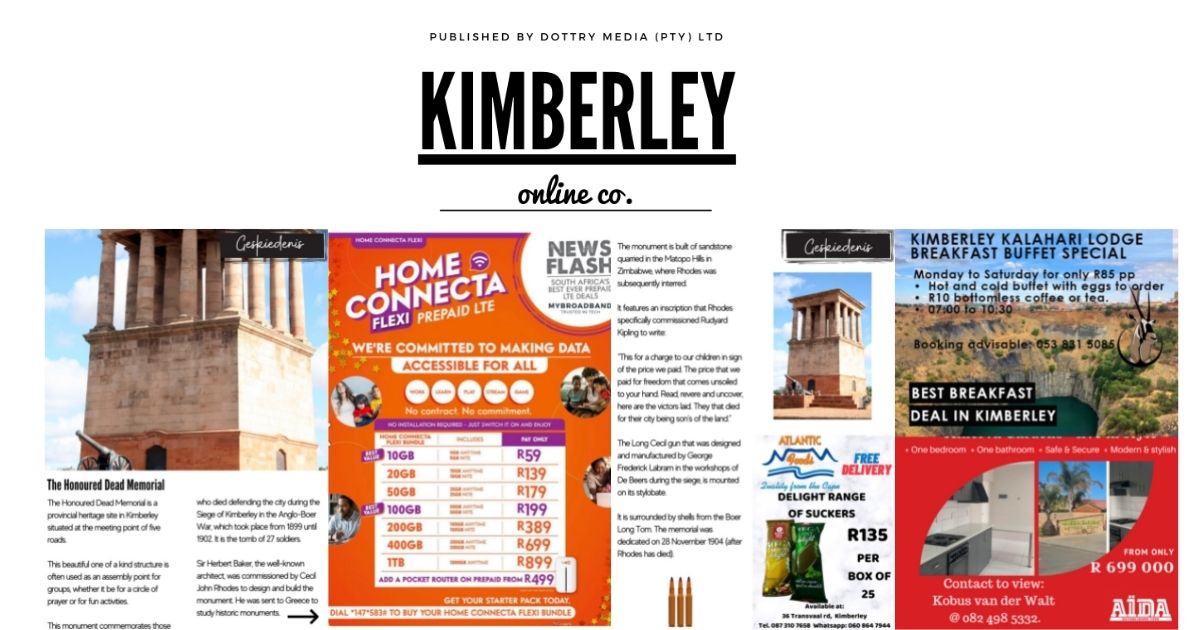Kimberley’s Honoured Dead Memorial