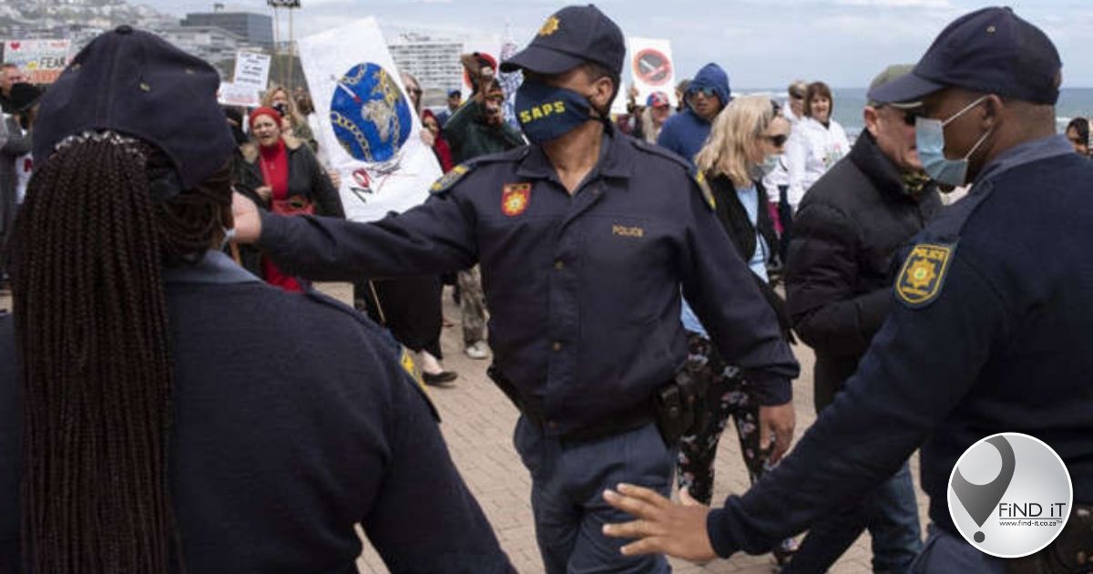Two men arrested after Cape Town anti-vax protest goes awry