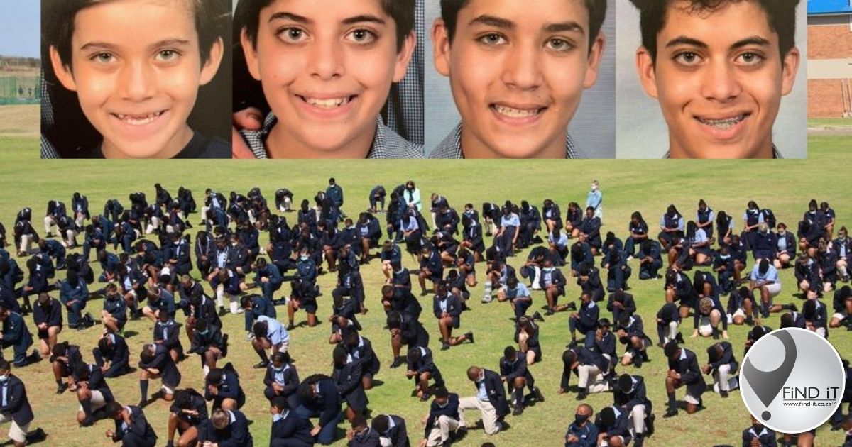 Skookinders kniel en bied vir vier boeties se veiligheid