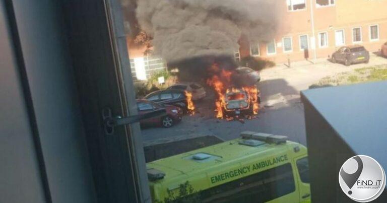 Three arrested under Terrorism Act after car blast at hospital
