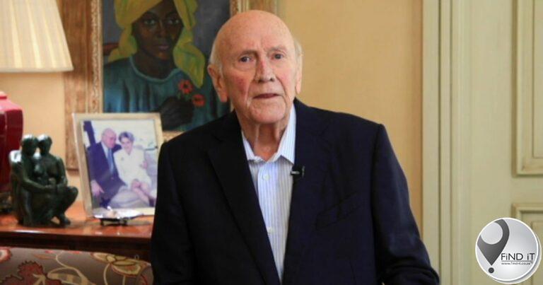 Government to hold state memorial for FW de Klerk