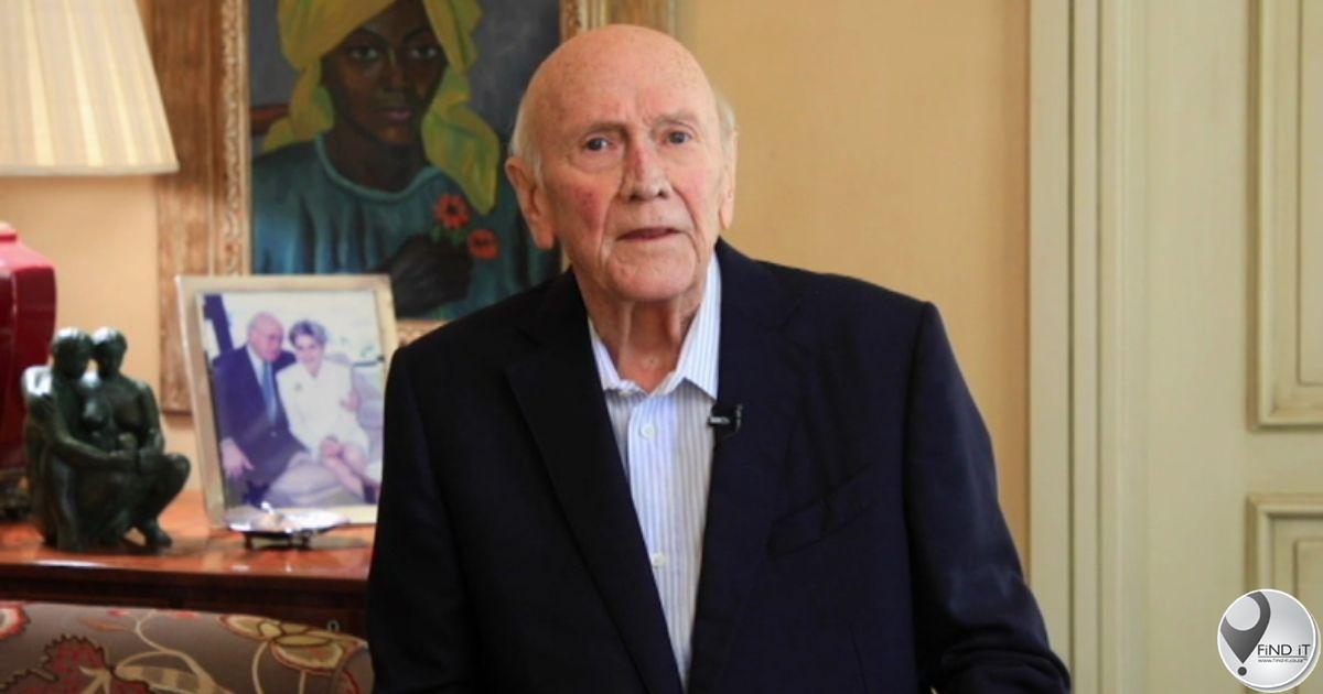 Government to hold state memorial for FW de Klerk