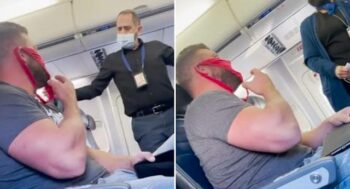 Man van vlug afgeskop oor hy deurtrekker as masker dra