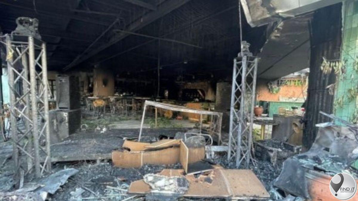 Chaos erupts as Sandton's popular restaurant goes up in flames