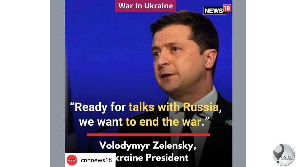 'Ons wil praat, ons wil die oorlog beëndig' - Volodymyr Zelensky