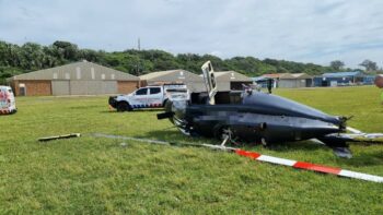 Helikopter val met twee passasiers