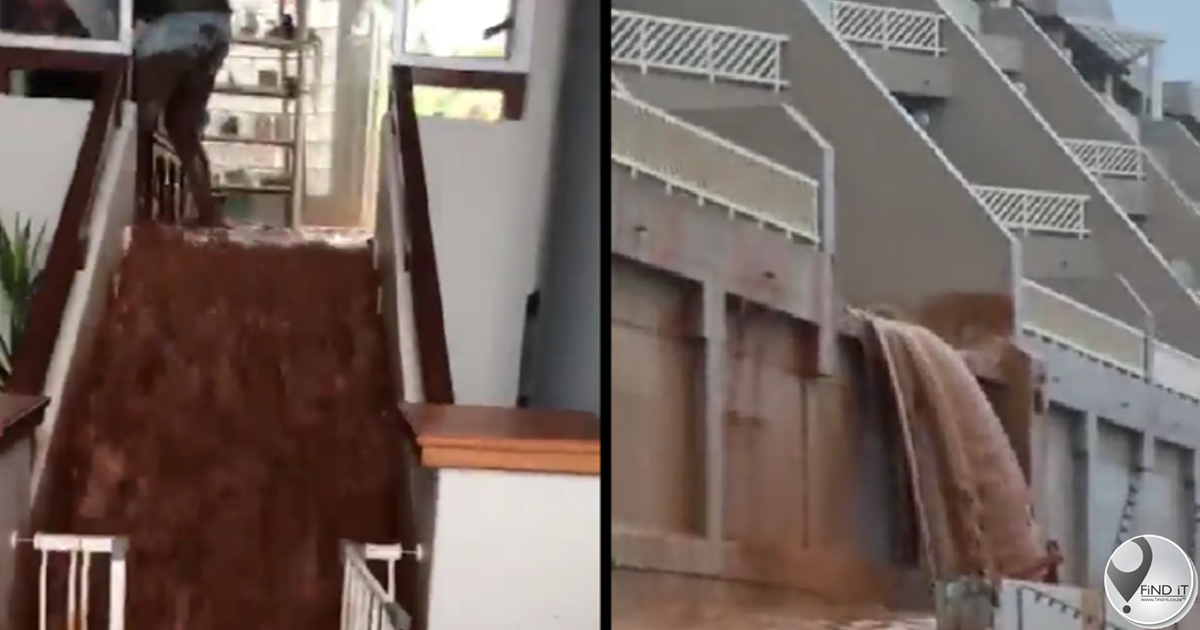 Kyk: Skrikwekkende modderstortings spoel deur huise in Durban