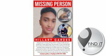 Liggaam van vermiste Hillary Gardee gevind buite Nelspruit