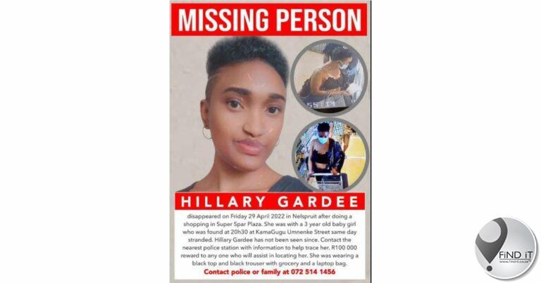 Liggaam van vermiste Hillary Gardee gevind buite Nelspruit