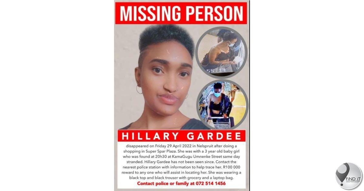 Liggaam van vermiste Hillary Gardee gevind buite Nelspruit