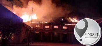 Christiana se stadsaal en kliniek brand
